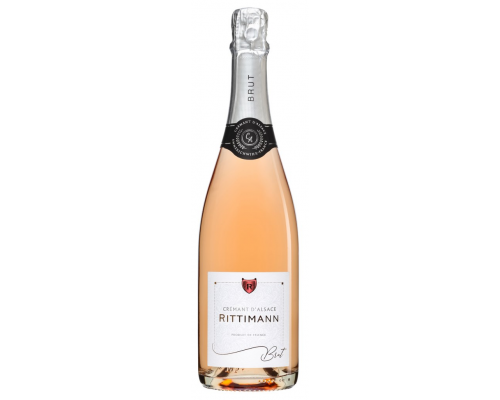 Вино игристое RITTIMANN CREMANT D'ALSACE Rose розовое брют, 0.75л, Франция, 0.75 L