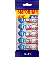 Жевательная резинка ORBIT Классический, 13,6г, Россия, 5 *13,6г