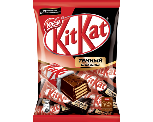 Конфеты KITKAT Dark с хрустящей вафлей, 169г, Россия, 169 г