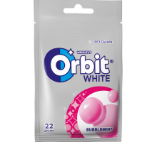 Жевательная резинка ORBIT Bubblemint Белоснежный, в пакете, 30г, Россия, 30 г