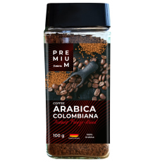 Кофе растворимый ЛЕНТА PREMIUM Arabica Colombiana сублимированный, ст/б, 100г, Германия, 100 г