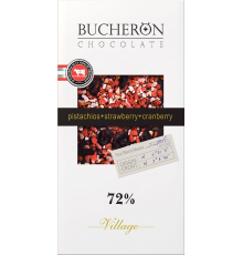 Шоколад горький BUCHERON с миндалем, клюквой и фисташками, 100г, Россия, 100 г