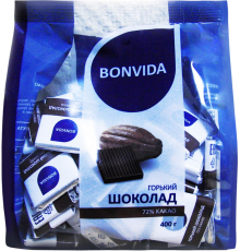 Шоколад BONVIDA 72% какао, 400г, Россия, 400 г