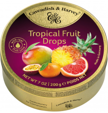 Леденцы CAVENDISH&HARVEY Tropical Fruit Drops Тропические фрукты, 200г, Германия, 200 г