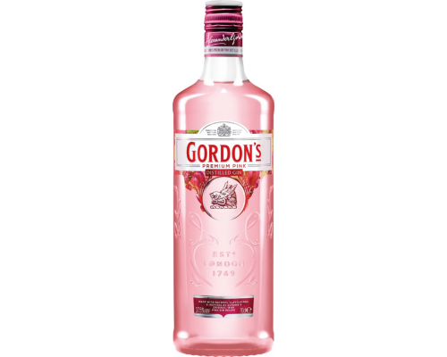 Напиток спиртной GORDON'S Pink на основе джина с ароматом ягод 37,5%, 0.7л, Великобритания, 0.7 L