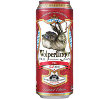 Пиво светлое WOLPERTINGER Pils фильтрованное пастеризованное, 4,7%, ж/б, 0.5л, Германия, 0.5 L