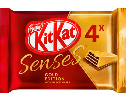 Батончик шоколадный KITKAT Senses Gold Edition Deluxe caramel, 116г, Россия, 116 г