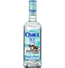 Водка СТУЖА ICE Альфа 40%, 0.5л, Россия, 0.5 L