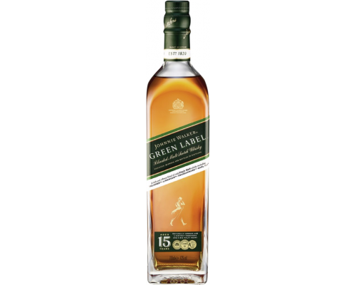 Виски JOHNNIE WALKER Green Label Шотландский солодовый 15 лет, 43%, п/у, 0.7л, Великобритания, 0.7 L