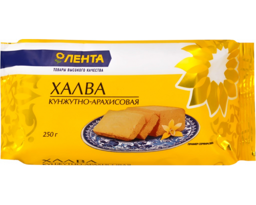 Халва ЛЕНТА Кунжутно-арахисовая, 250г, Россия, 250 г