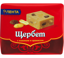 Щербет ЛЕНТА с изюмом и арахисом, 250г, Россия, 250 г