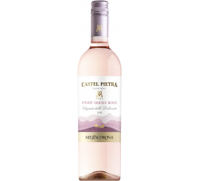 Вино MEZZACORONA Castel Pietra Пино Гриджио Розе Доломити розовое сухое, 0.75л, Италия, 0.75 L