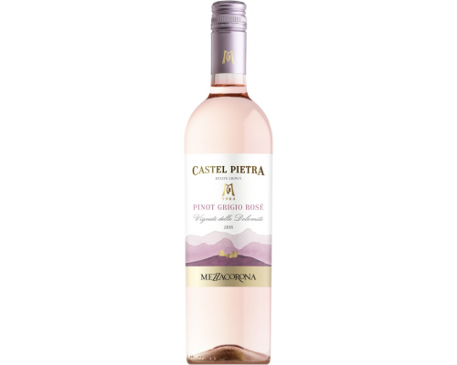 Вино MEZZACORONA Castel Pietra Пино Гриджио Розе Доломити розовое сухое, 0.75л, Италия, 0.75 L