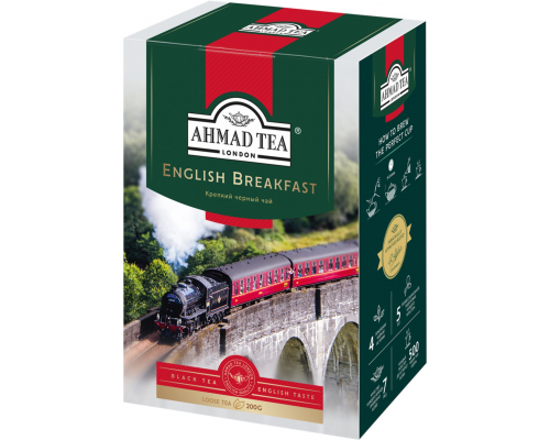 Чай черный AHMAD TEA English Breakfast листовой, 200г, Россия, 200 г