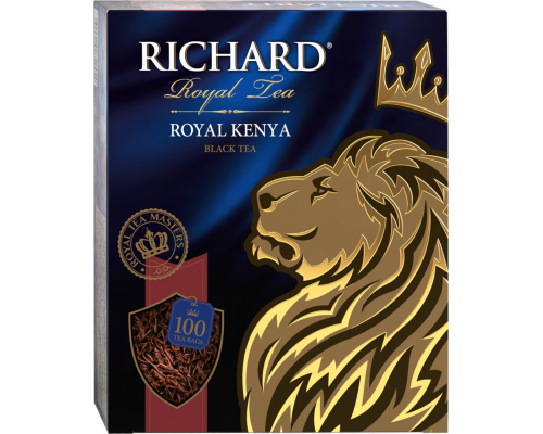 Чай черный RICHARD Royal Kenya Кенийский байховый, 100пак, Россия, 100 пак