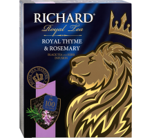 Чай черный RICHARD Royal Thyme&Rosemary байховый с чабрецом и розмарином, 100пак, Россия, 100 пак