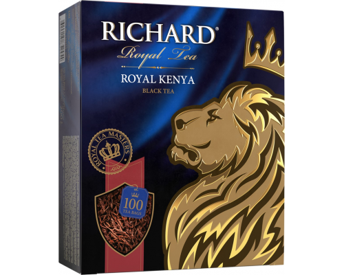 Чай черный RICHARD Royal Kenya Кенийский байховый, 100пак, Россия, 100 пак