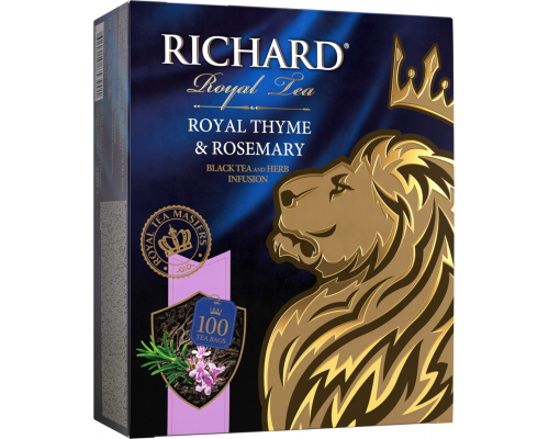 Чай черный RICHARD Royal Thyme&Rosemary байховый с чабрецом и розмарином, 100пак, Россия, 100 пак