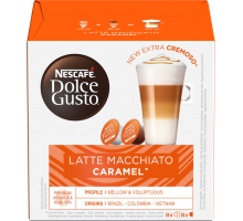 Кофе в капсулах NESCAFE Dolce Gusto Latte Macchiato со вкусом карамели, 16кап, Великобритания, 16 кап