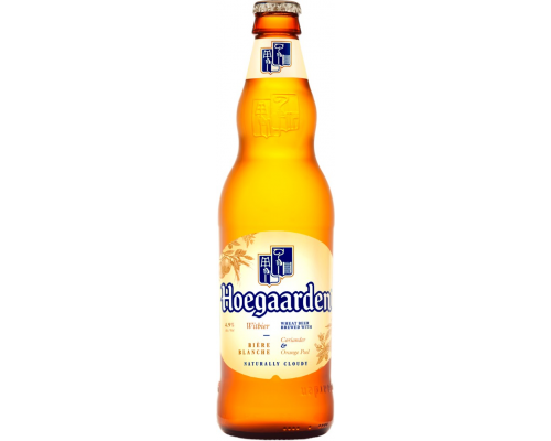 Напиток пивной HOEGAARDEN белое нефильтрованный пастеризованный осветленный 4,9%, 0.44л, Россия, 0.44 L