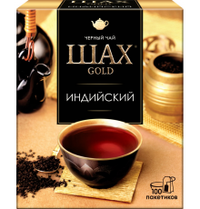 Чай черный ШАХ Gold Индийский, 100пак, Россия, 100 пак