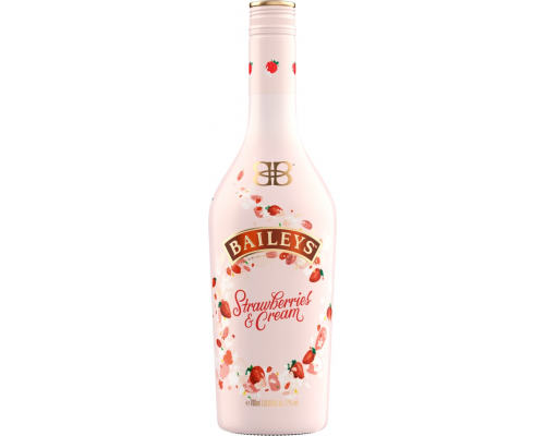 Ликер BAILEYS Strawberries эмульсионный с ароматом клубники и сливок 17%, 0.7л, Ирландия, 0.7 L