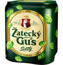 Промонабор ZATECKY GUS пиво светлое, 4,6%, ж/б, 0.45x4л, Россия, 1.8 L