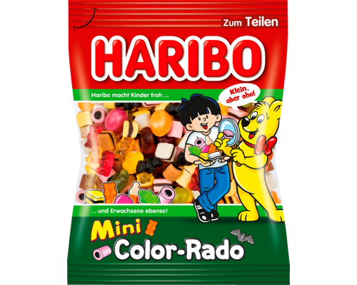 Мармелад жевательный HARIBO Mini Колор-Радо c лакрицей и какао, 175г, Германия, 175 г