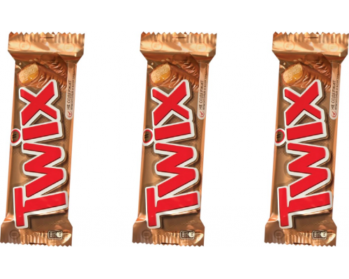 Батончик шоколадный TWIX с карамелью, 3х55г, Россия, 165 г