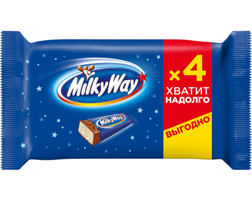 Батончик шоколадный MILKY WAY с суфле, 4х26г, Россия, 104 г