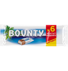 Батончик шоколадный BOUNTY с мякотью кокоса, 6шт, 165г, Россия, 165 г