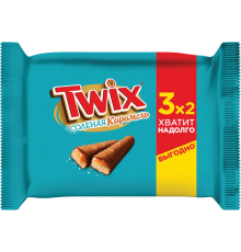 Батончик шоколадный TWIX Соленая Карамель, 3х55г, Россия, 165 г