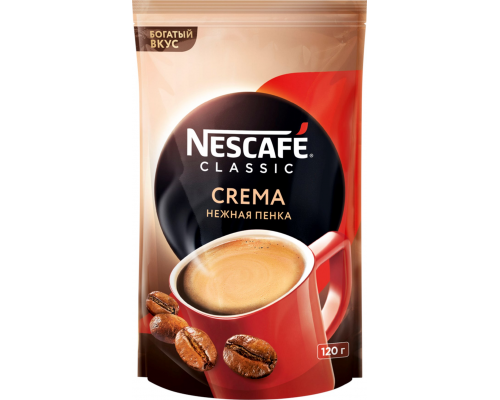 Кофе растворимый NESCAFE Classic Crema натуральный, 120г, Россия, 120 г