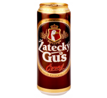 Напиток пивной темный ZATECKY GUS Cerny, 3,5%, ж/б, 0.45л, Россия, 0.45 L