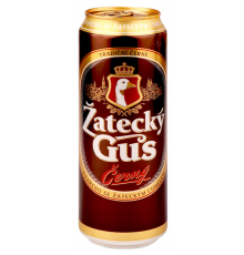 Напиток пивной темный ZATECKY GUS Cerny, 3,5%, ж/б, 0.45л, Россия, 0.45 L