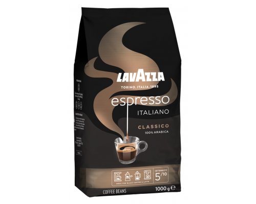 Кофе зерновой LAVAZZA Espresso Italiano Classico натуральный жареный, 1кг, Италия, 1000 г