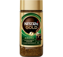 Кофе растворимый NESCAFE Gold Aroma сублимированный с добавлением натурального жареного молотого, ст/б, 85г, Россия, 85 г