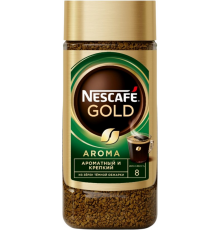 Кофе растворимый NESCAFE Gold Aroma сублимированный с добавлением натурального жареного молотого, ст/б, 85г, Россия, 85 г