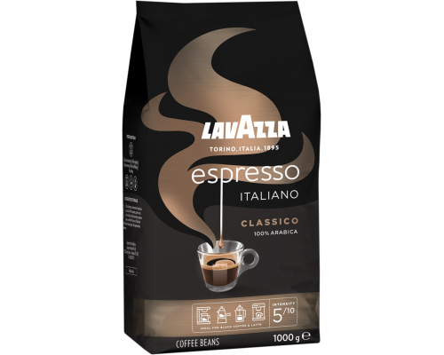 Кофе зерновой LAVAZZA Espresso Italiano Classico натуральный жареный, 1кг, Италия, 1000 г