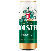 Пиво светлое HOLSTEN Premium пастеризованное, 4,8%, ж/б, 0.45л, Россия, 0.45 L