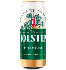 Пиво светлое HOLSTEN Premium пастеризованное, 4,8%, ж/б, 0.45л, Россия, 0.45 L