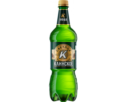 Пиво светлое КЛИНСКОЕ пастеризованное, 4,7%, 1.3л, Россия, 1.3 L