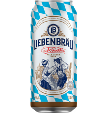 Пиво светлое LIEBENBRAU Helles фильтрованное пастеризованное, 5,1%, ж/б, 0.5л, Германия, 0.5 L