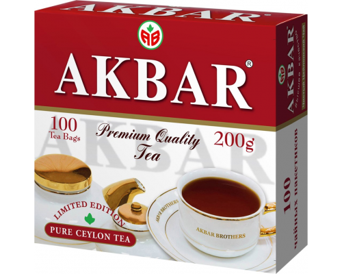 Чай черный AKBAR Limited Edition, 100пак, Россия, 100 пак