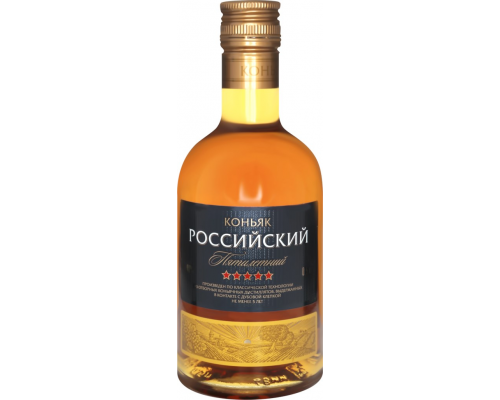 Коньяк Российский 5 лет, 40%, 0.5л, Россия, 0.5 L