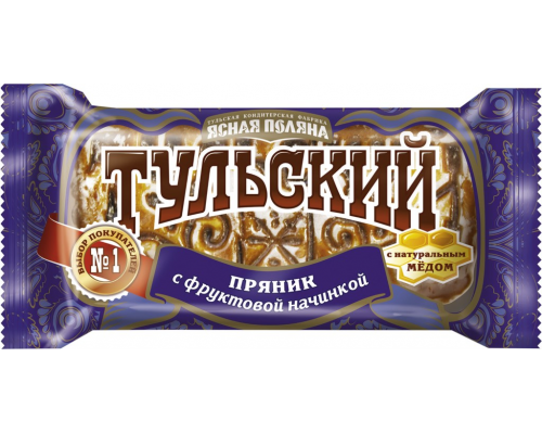 Пряник ТУЛЬСКИЙ с фруктовой начинкой, 140г, Россия, 140 г