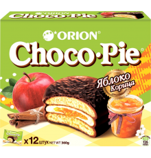 Пирожное ORION Choco Pie Яблоко, корица, 12x30г, Россия, 360 г