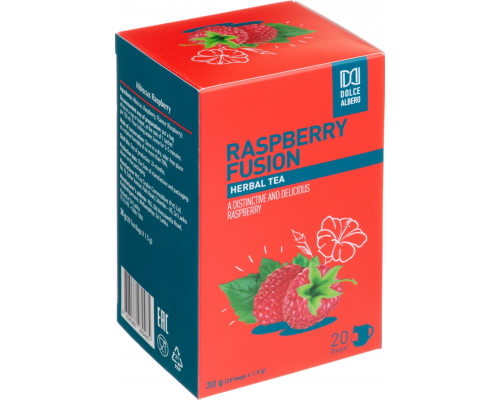 Напиток чайный DOLCE ALBERO Rasberry Infusion, 20пак, Шри-Ланка, 20 пак