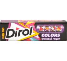 Жевательная резинка DIROL Colors Фруктовый рандом, без сахара, 13,6г, Россия, 13,6 г