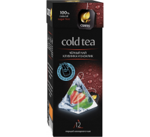 Чай черный CURTIS Cold Tea Клубника, базилик, 12пир, Россия, 12 пир